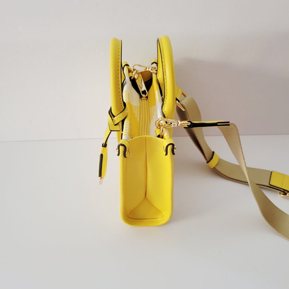 Michael Kors Mirella Extra Small XS Shopper Crossbody Top Handbag Golden Yellow - Picture 3 of 7